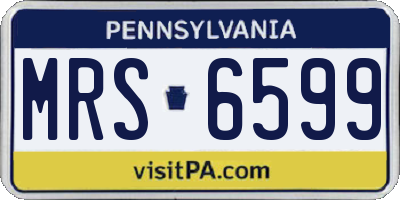 PA license plate MRS6599