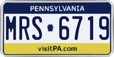 PA license plate MRS6719