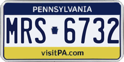 PA license plate MRS6732