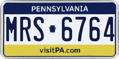 PA license plate MRS6764