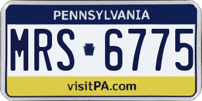 PA license plate MRS6775
