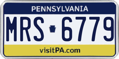 PA license plate MRS6779