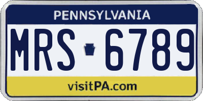 PA license plate MRS6789