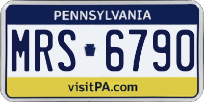 PA license plate MRS6790