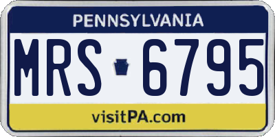 PA license plate MRS6795