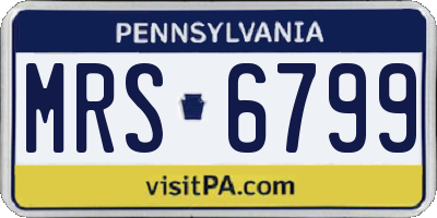 PA license plate MRS6799