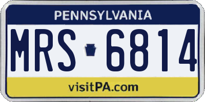PA license plate MRS6814