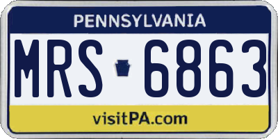 PA license plate MRS6863