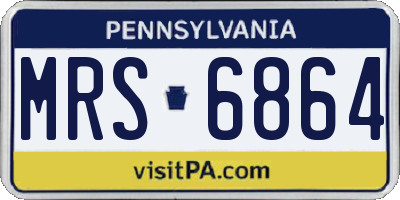 PA license plate MRS6864