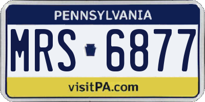 PA license plate MRS6877