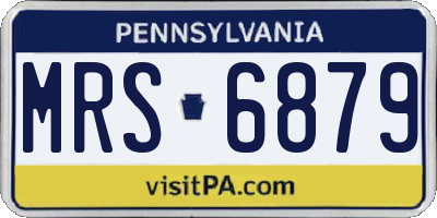 PA license plate MRS6879