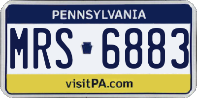 PA license plate MRS6883