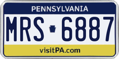 PA license plate MRS6887