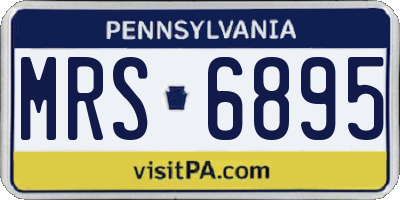 PA license plate MRS6895
