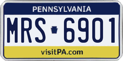 PA license plate MRS6901
