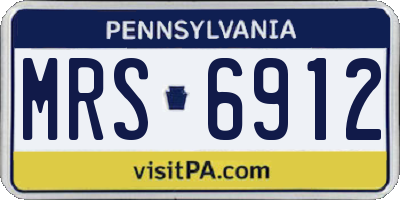 PA license plate MRS6912