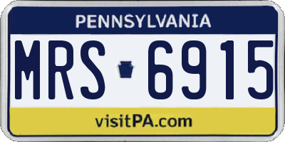 PA license plate MRS6915