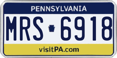 PA license plate MRS6918