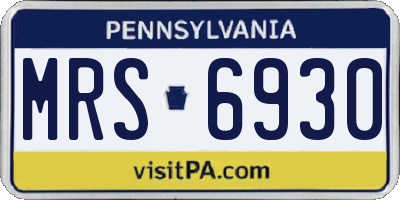 PA license plate MRS6930