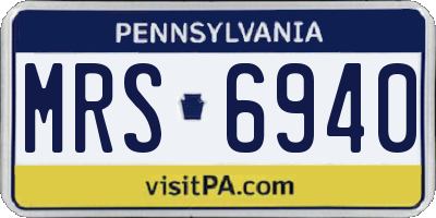 PA license plate MRS6940