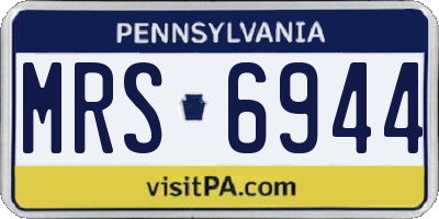 PA license plate MRS6944