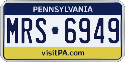 PA license plate MRS6949