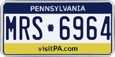 PA license plate MRS6964