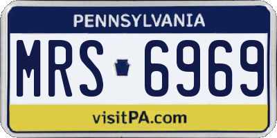 PA license plate MRS6969