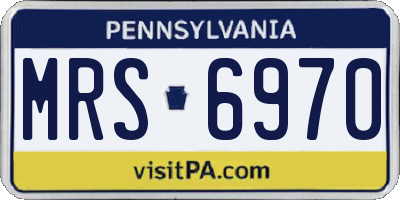 PA license plate MRS6970