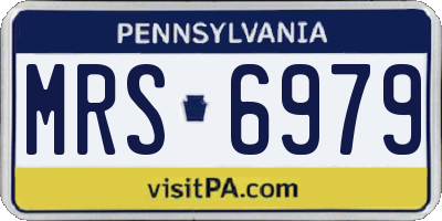 PA license plate MRS6979