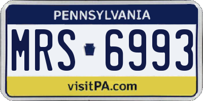 PA license plate MRS6993