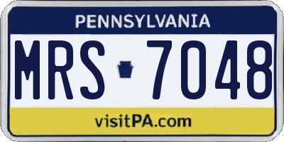 PA license plate MRS7048