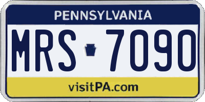 PA license plate MRS7090