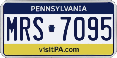 PA license plate MRS7095