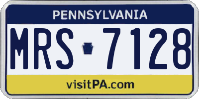 PA license plate MRS7128
