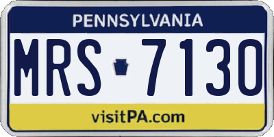 PA license plate MRS7130