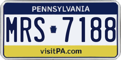 PA license plate MRS7188