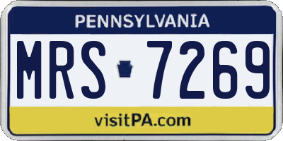 PA license plate MRS7269