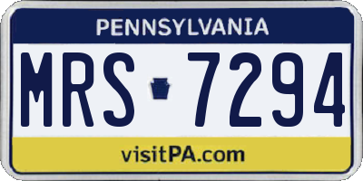 PA license plate MRS7294