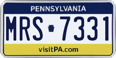 PA license plate MRS7331