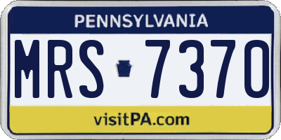 PA license plate MRS7370