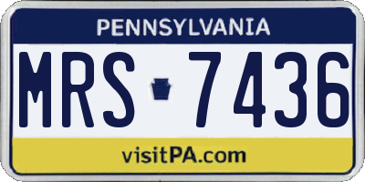 PA license plate MRS7436