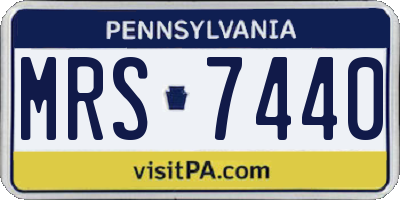 PA license plate MRS7440