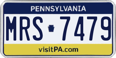 PA license plate MRS7479