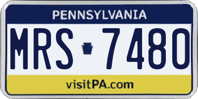 PA license plate MRS7480