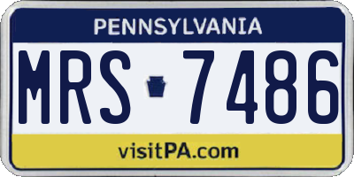 PA license plate MRS7486