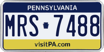 PA license plate MRS7488