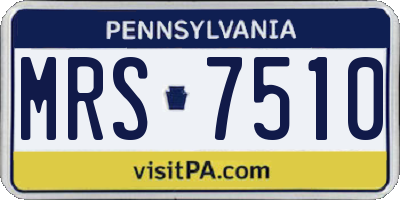 PA license plate MRS7510