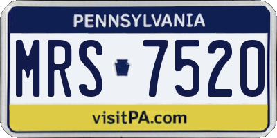 PA license plate MRS7520