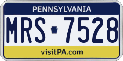 PA license plate MRS7528
